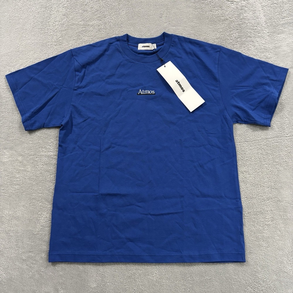 Atmos Japan T Shirt Men Medium Blue Short Sleeve Crewneck Dont Follow The Manual